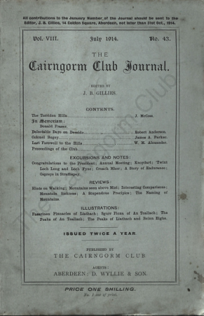 The Cairngorm Club Journal No 43 cover